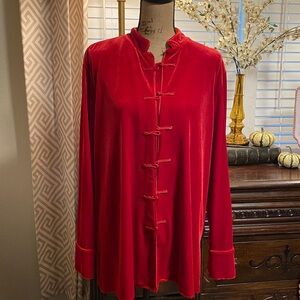 Harve Bernard Red Velvet Jacket
